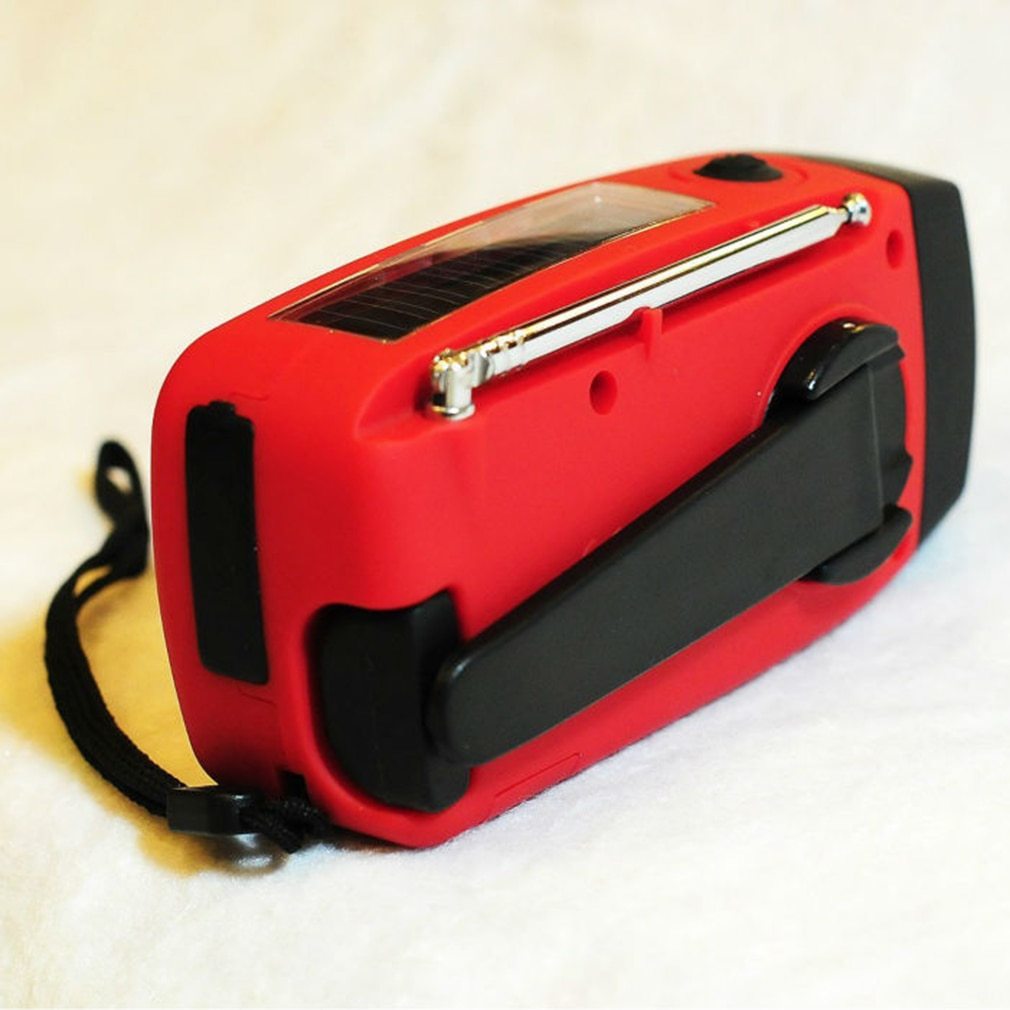 Solar hand crank USB charging radio flashlight - AELYOS
