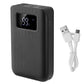 1Pc 1W MAh Portable Power Bank External Battery Pack Charger Dual USB Charge Interface With LCD Display Flashlight Type C Micro USB Lightning Input - AELYOS