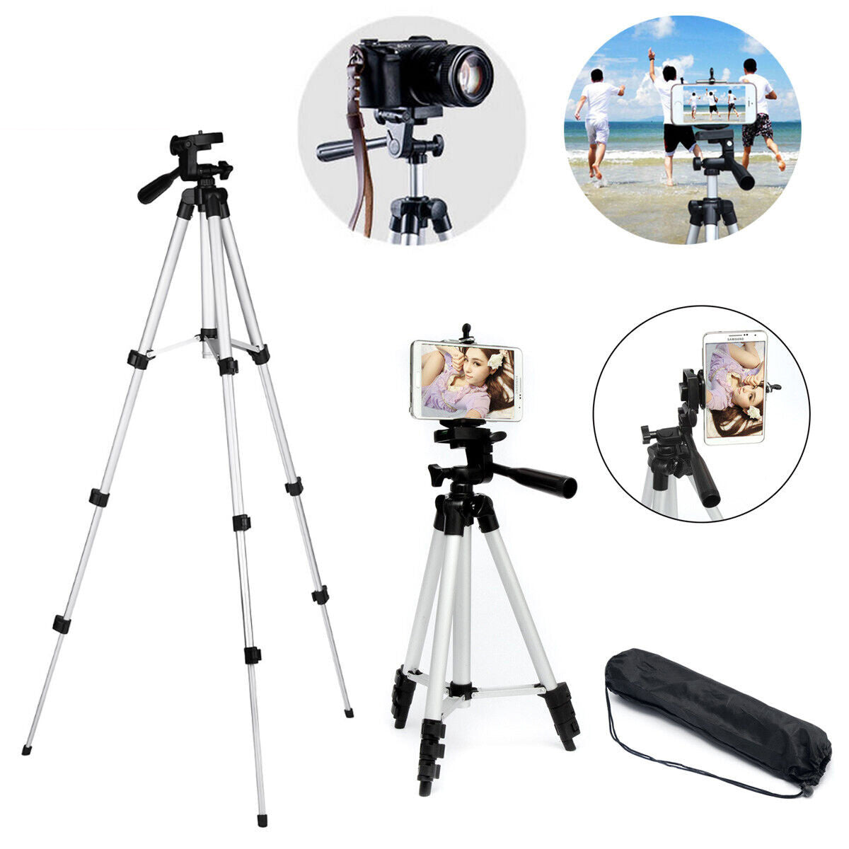 Professional Camera Tripod Stand Holder Mount For Cell Phone, Portable Tripod, Mobile Phone Live Stream Holder, Camera Tripod - AELYOS