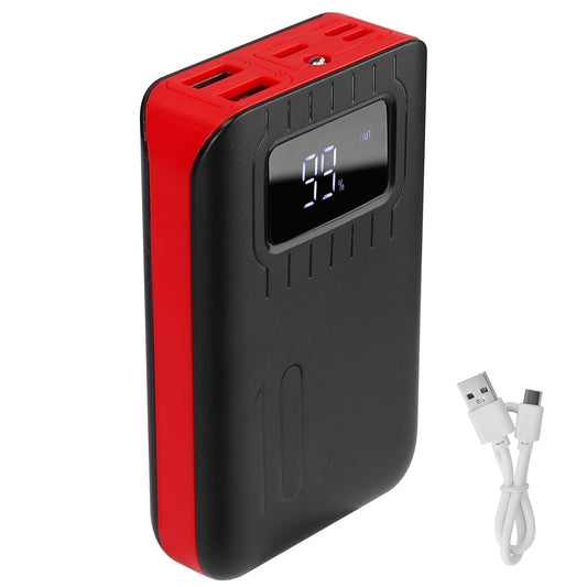 1Pc 1W MAh Portable Power Bank External Battery Pack Charger Dual USB Charge Interface With LCD Display Flashlight Type C Micro USB Lightning Input - AELYOS