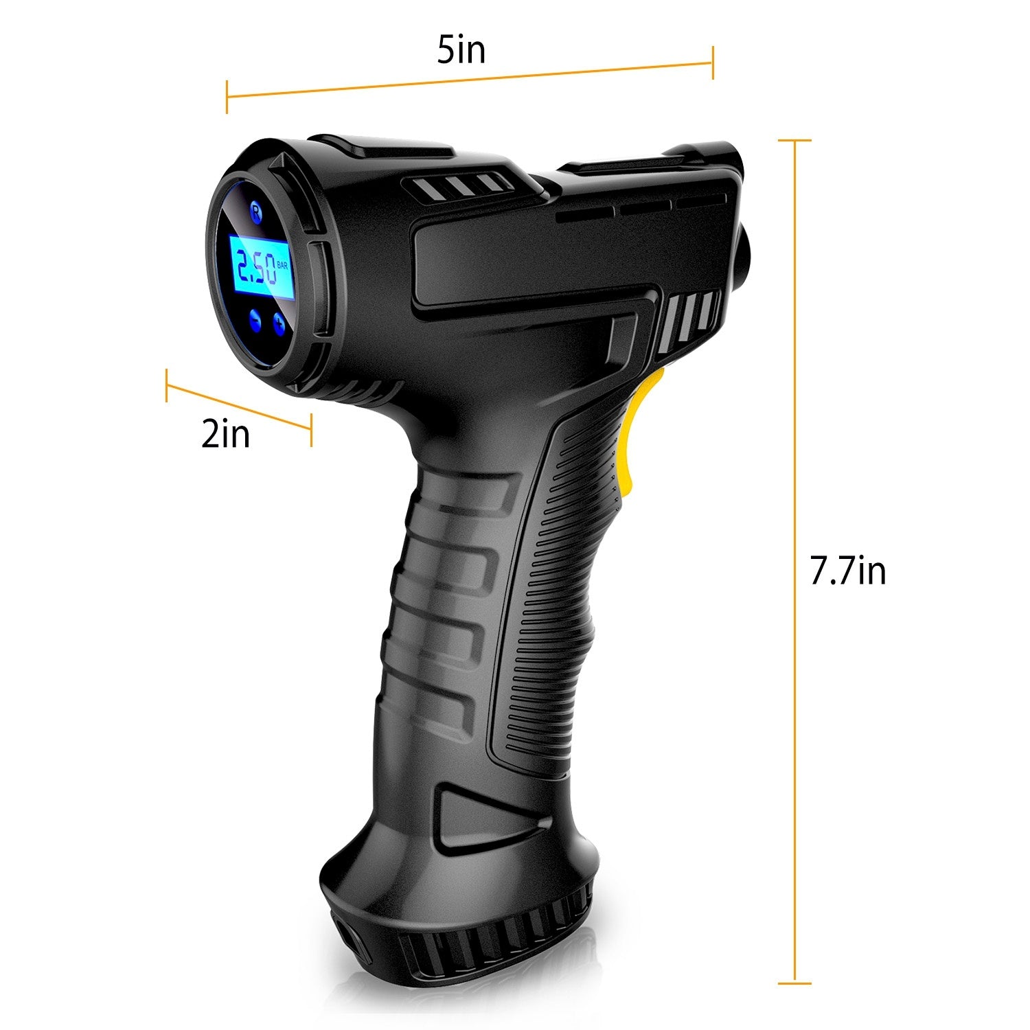 Portable Car Tire Inflator DC 12V Digital Car Air Compressor Electric Air Inflator With LED Light 150PSI - AELYOS