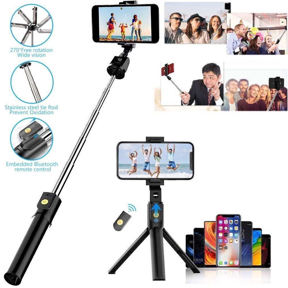 3-in-1 Universal Selfe Sick Tripod Stand For Cell Phone With Bluetooth Remote - AELYOS