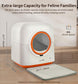 60L Automatic Cat Litter Box, Smart App Control, Deodorizing, Infrared Sensor - AELYOS