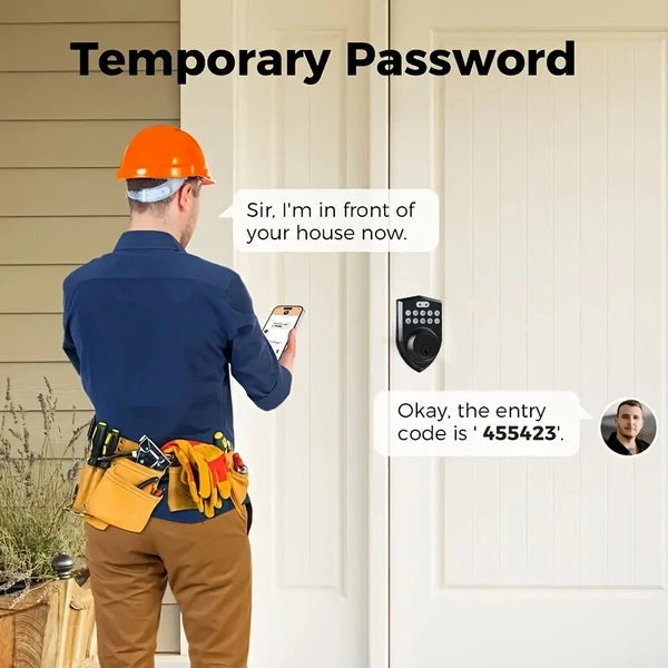 Tuya Smart Door Lock With App Control And Key - AELYOS