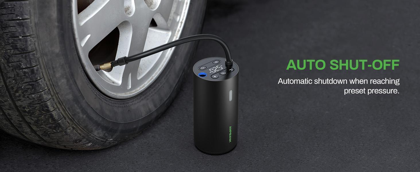 Smart Portable Tire Air Pump For Cars, Motorcycles, Bicycles And Balls With Pressure Gauge And LED Screen For Fast Inflation - AELYOS