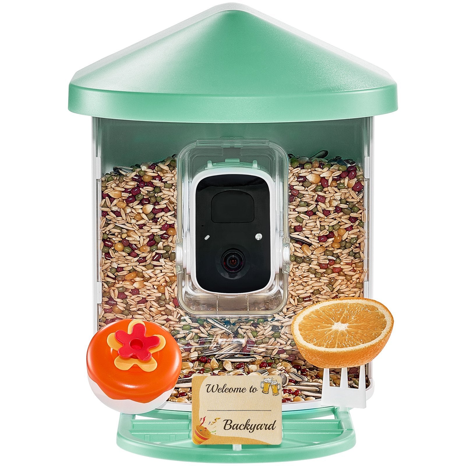 VEVOR Smart Bird Feeder With Camera 2K HD AI Identify Bird Species Auto Capture - AELYOS