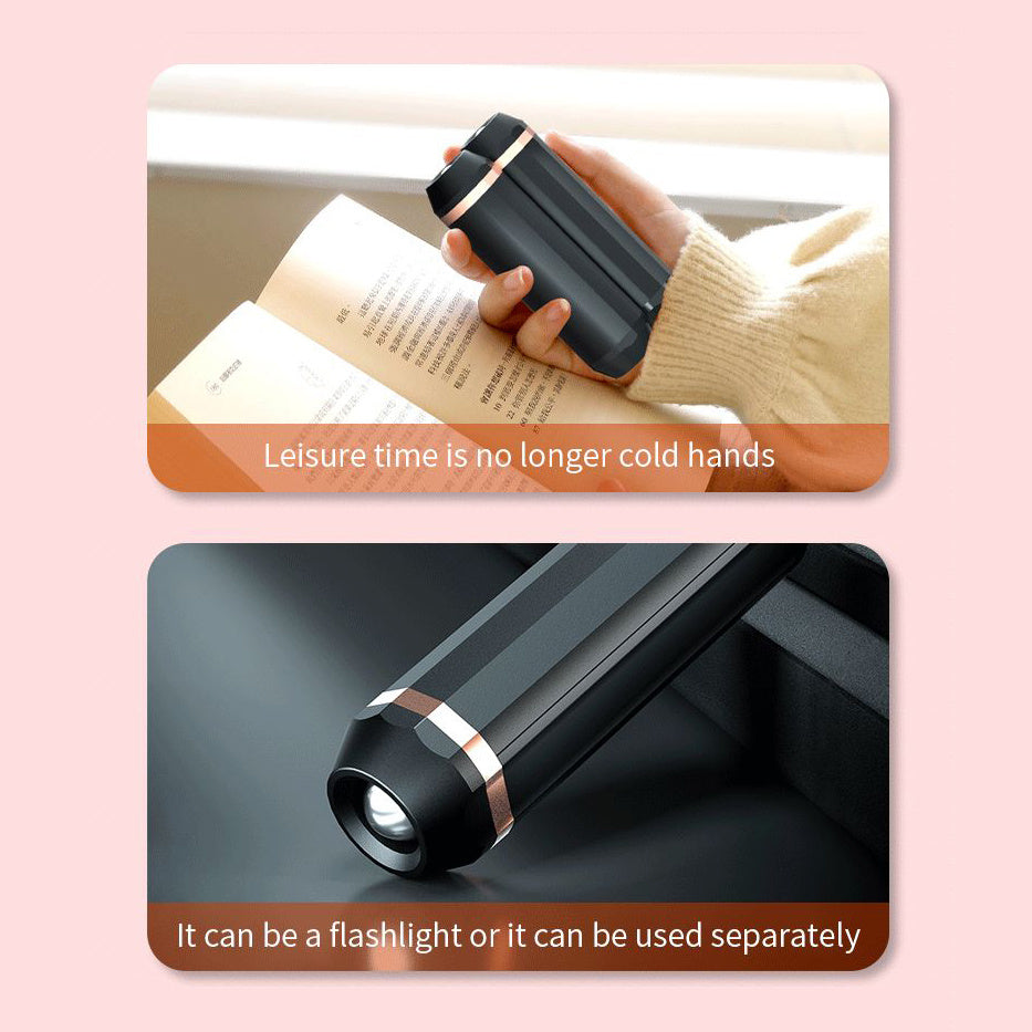 Portable Pocket Heater With Split Magnetic And Flashlight Hand Warmers - AELYOS