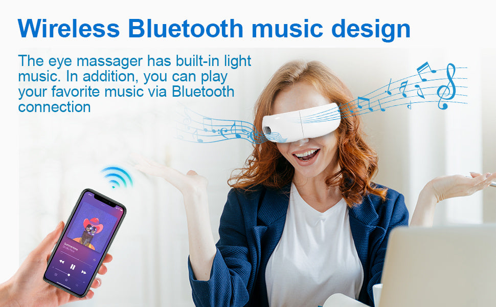 Smart Eye Protection Device Bluetooth Music Heat Massage Device - AELYOS