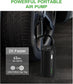 Smart Portable Tire Air Pump For Cars, Motorcycles, Bicycles And Balls With Pressure Gauge And LED Screen For Fast Inflation - AELYOS