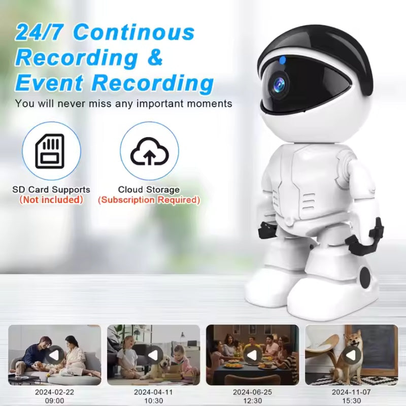 WESECUU Smart Robot WiFi IP Camera 1080P HD Baby Monitor & Home Security - AELYOS