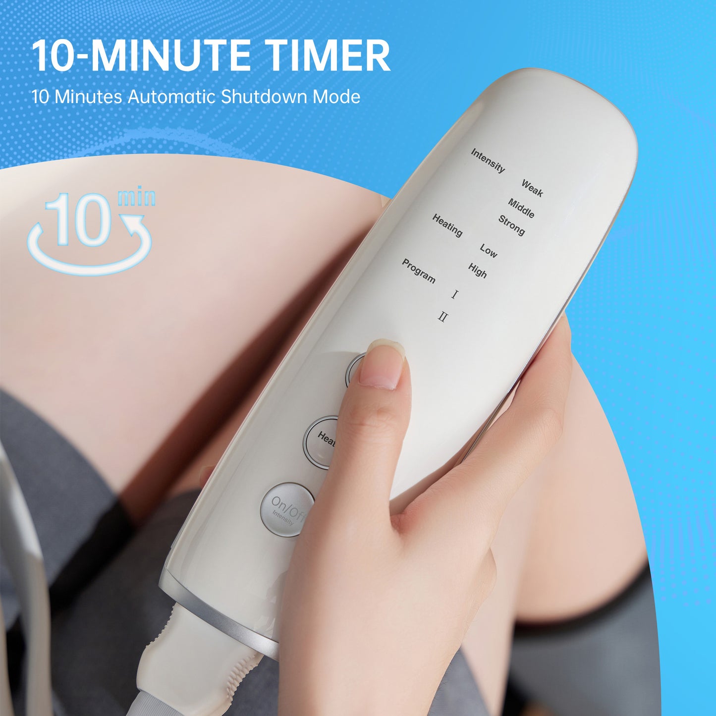 Intelligent Leg Massage Device - 3 Levels Of Pressure And Heat Therapy Leg Relaxation Therapy Tool - AELYOS