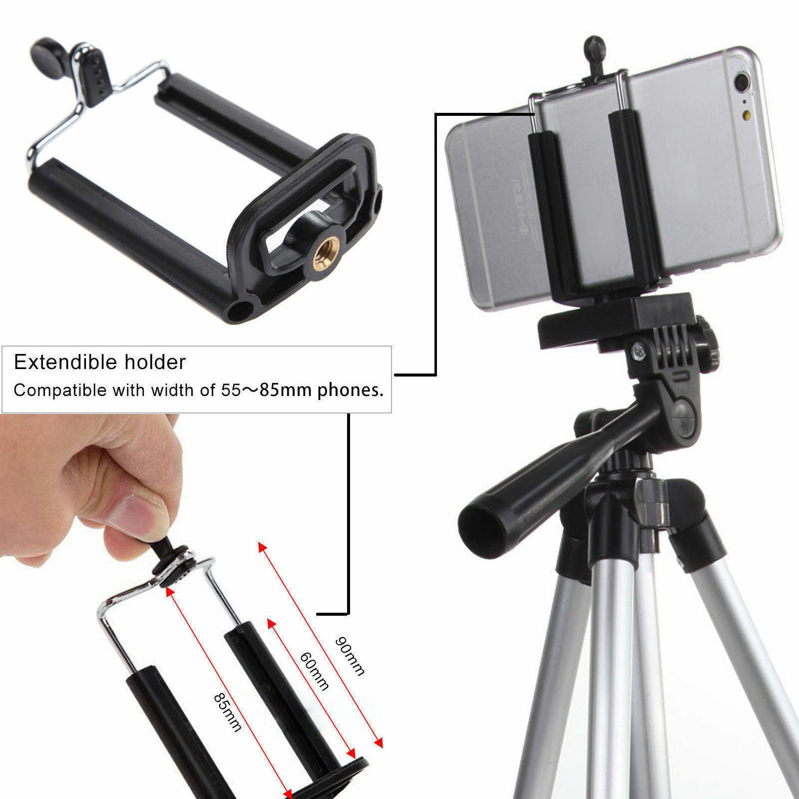 Professional Camera Tripod Stand Holder Mount For Cell Phone, Portable Tripod, Mobile Phone Live Stream Holder, Camera Tripod - AELYOS