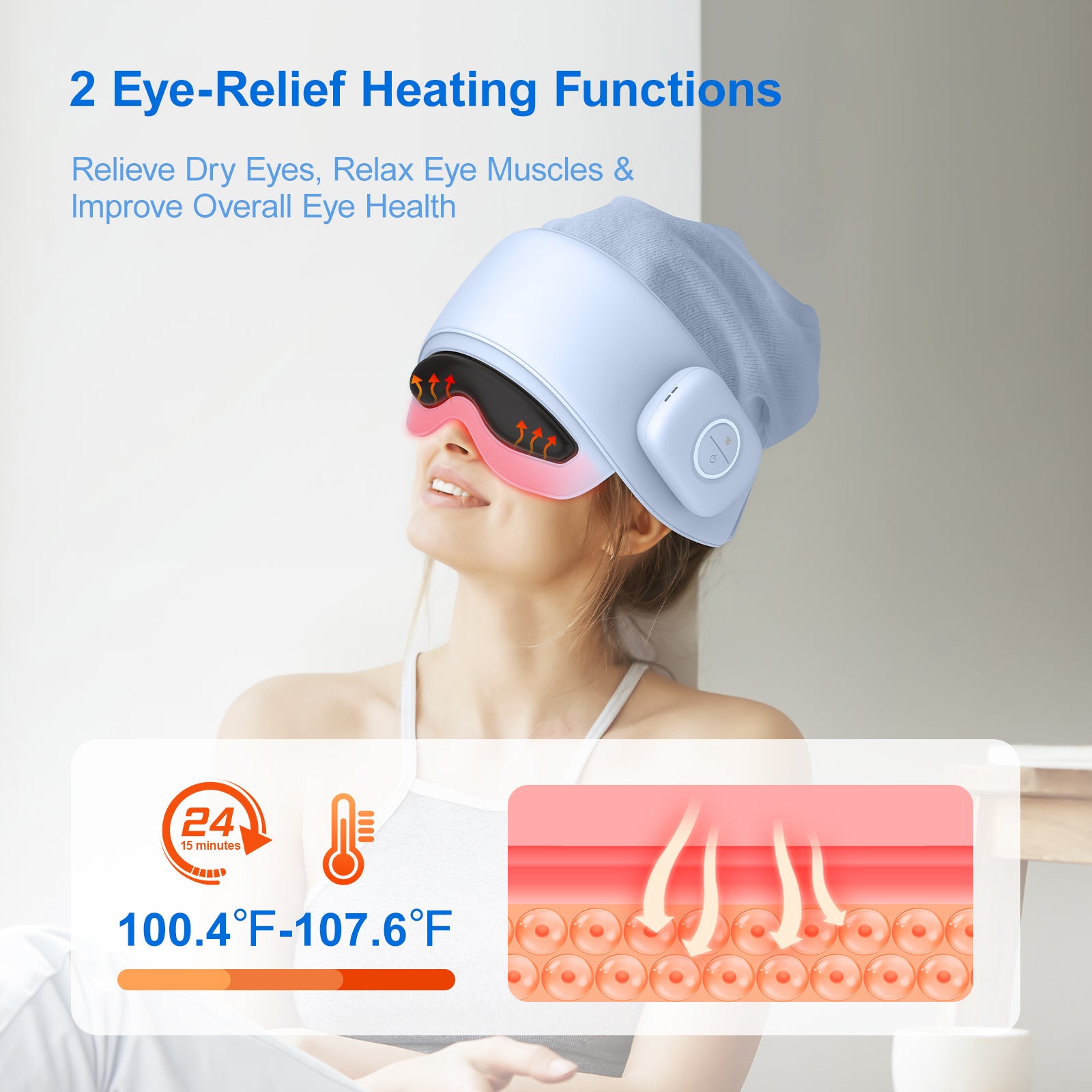 Smart Head Massager With Eye Relief & Heating Function - AELYOS