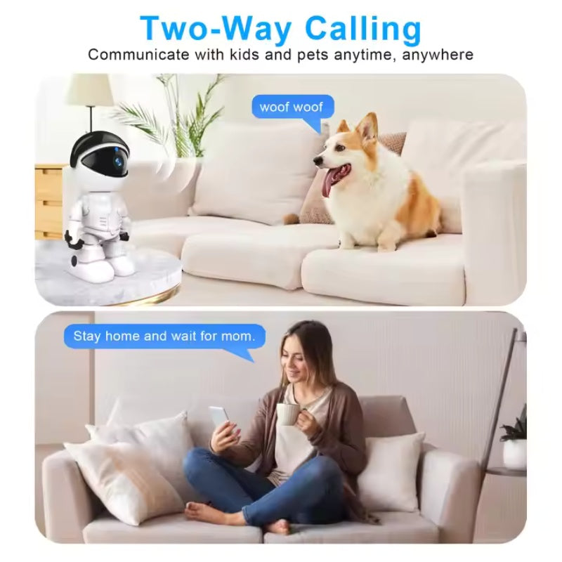 WESECUU Smart Robot WiFi IP Camera 1080P HD Baby Monitor & Home Security - AELYOS
