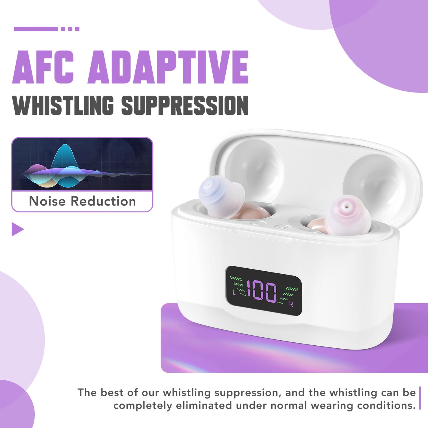 Hearing Aid, Charging Case, Portable Hearing Aids, Sound Amplifier, Hearing Aids, Pairs - AELYOS