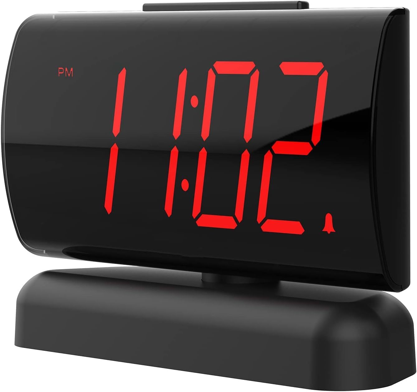 Bedside Alarm Clock Large Digital Rotating Base, 2-level Brightness Digital Clock - AELYOS