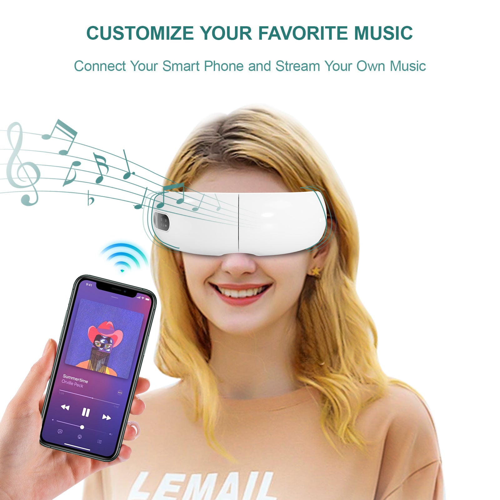 Smart Eye Protection Device Bluetooth Music Heat Massage Device - AELYOS