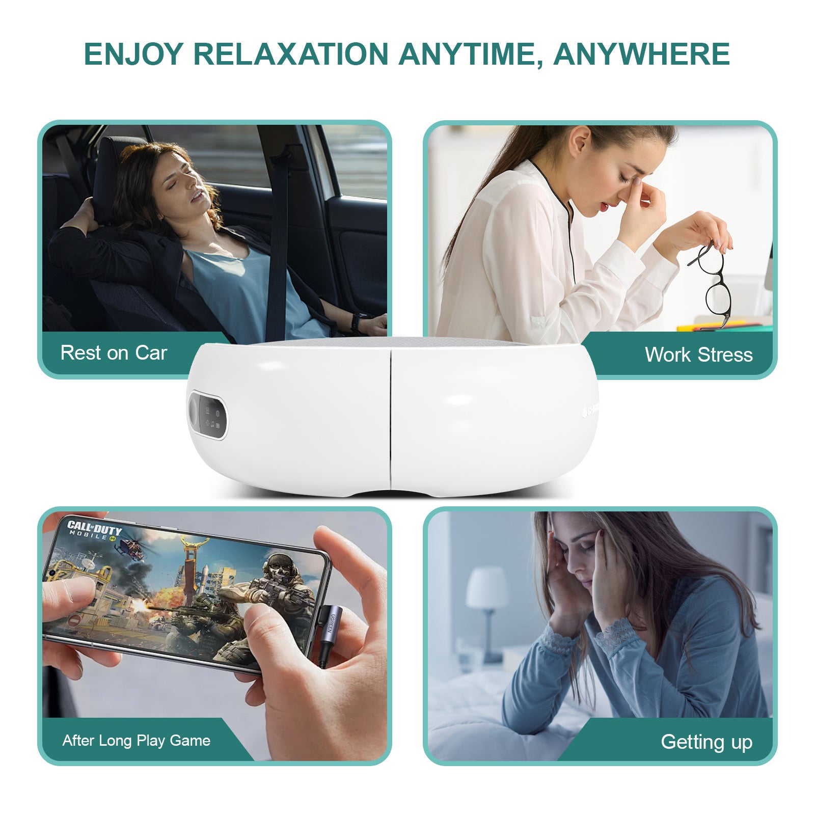 Smart Eye Protection Device Bluetooth Music Heat Massage Device - AELYOS