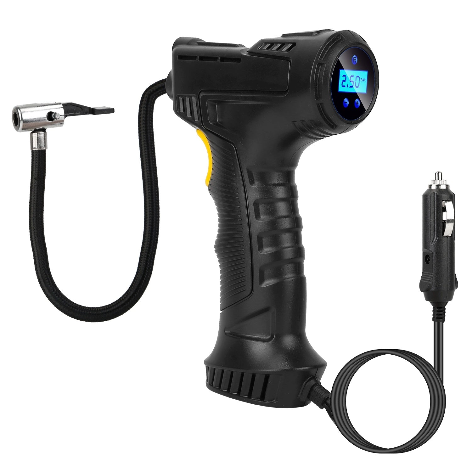 Portable Car Tire Inflator DC 12V Digital Car Air Compressor Electric Air Inflator With LED Light 150PSI - AELYOS
