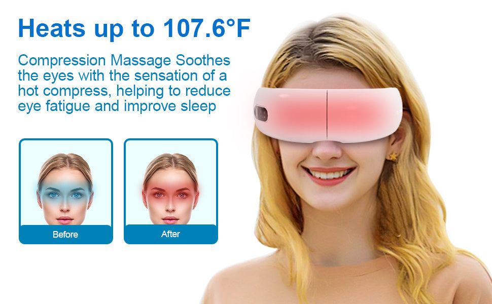 Smart Eye Protection Device Bluetooth Music Heat Massage Device - AELYOS