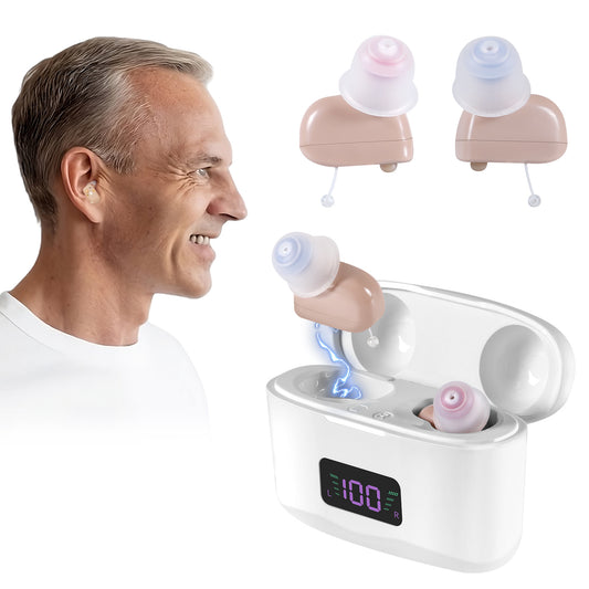 Hearing Aid, Charging Case, Portable Hearing Aids, Sound Amplifier, Hearing Aids, Pairs - AELYOS