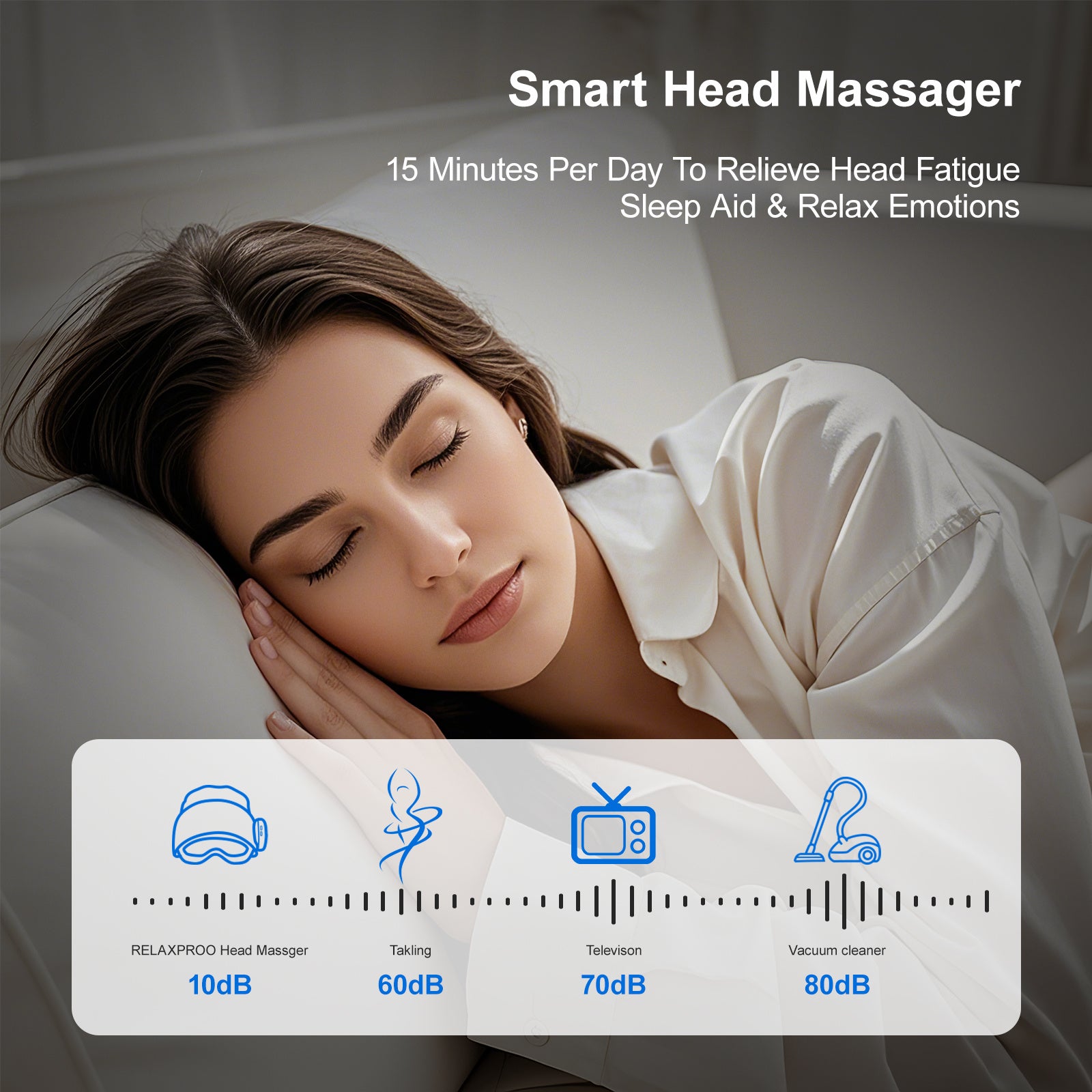 Smart Head Massager With Eye Relief & Heating Function - AELYOS