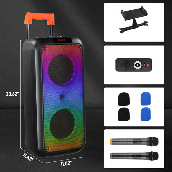 40W Multi Speaker, Light Rhythm Change, Bluetooth Remote Control, Plastic Rod Speaker - AELYOS