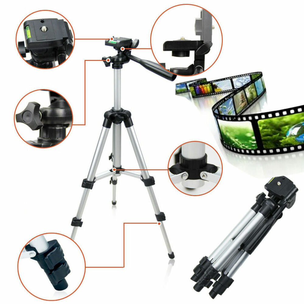 Professional Camera Tripod Stand Holder Mount For Cell Phone, Portable Tripod, Mobile Phone Live Stream Holder, Camera Tripod - AELYOS