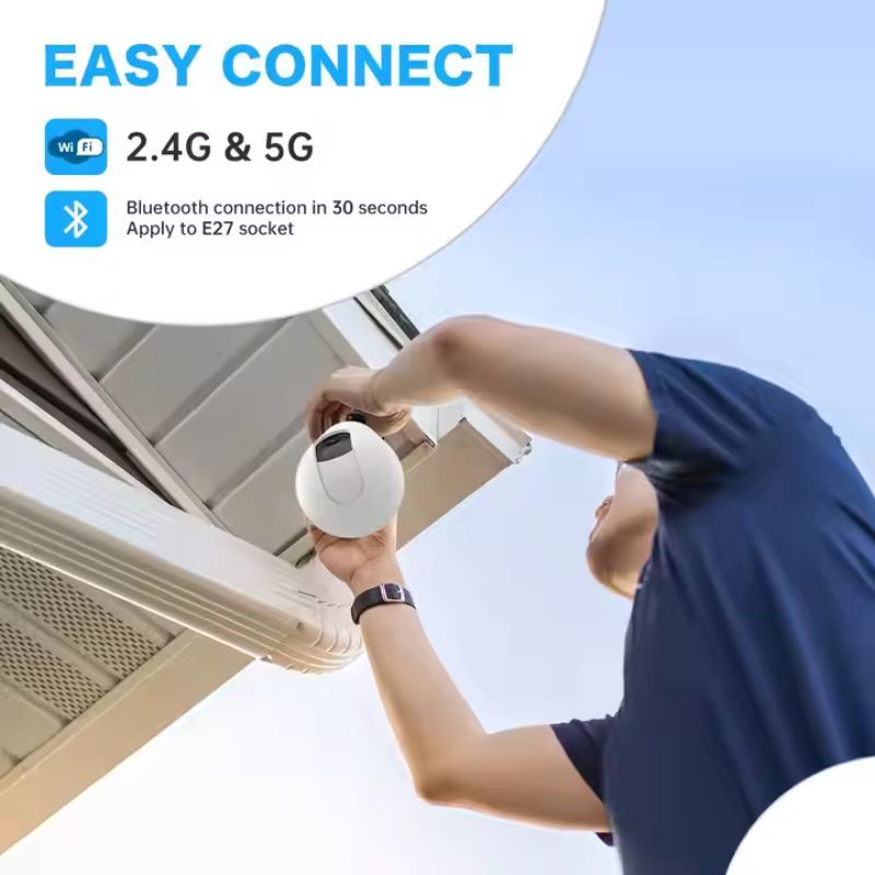 WESECUU 3MP 360 Bulb Cam - AELYOS